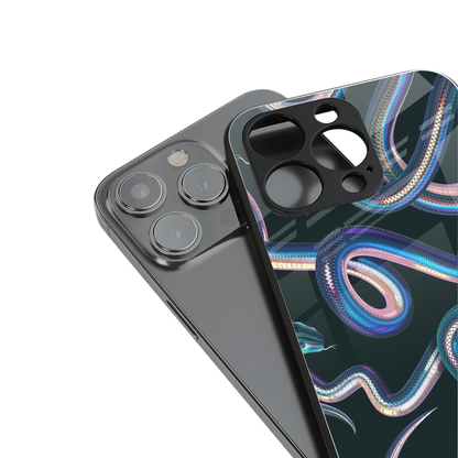 Snakes stylish phone case for iPhone 16 | glossy glass and slim fit