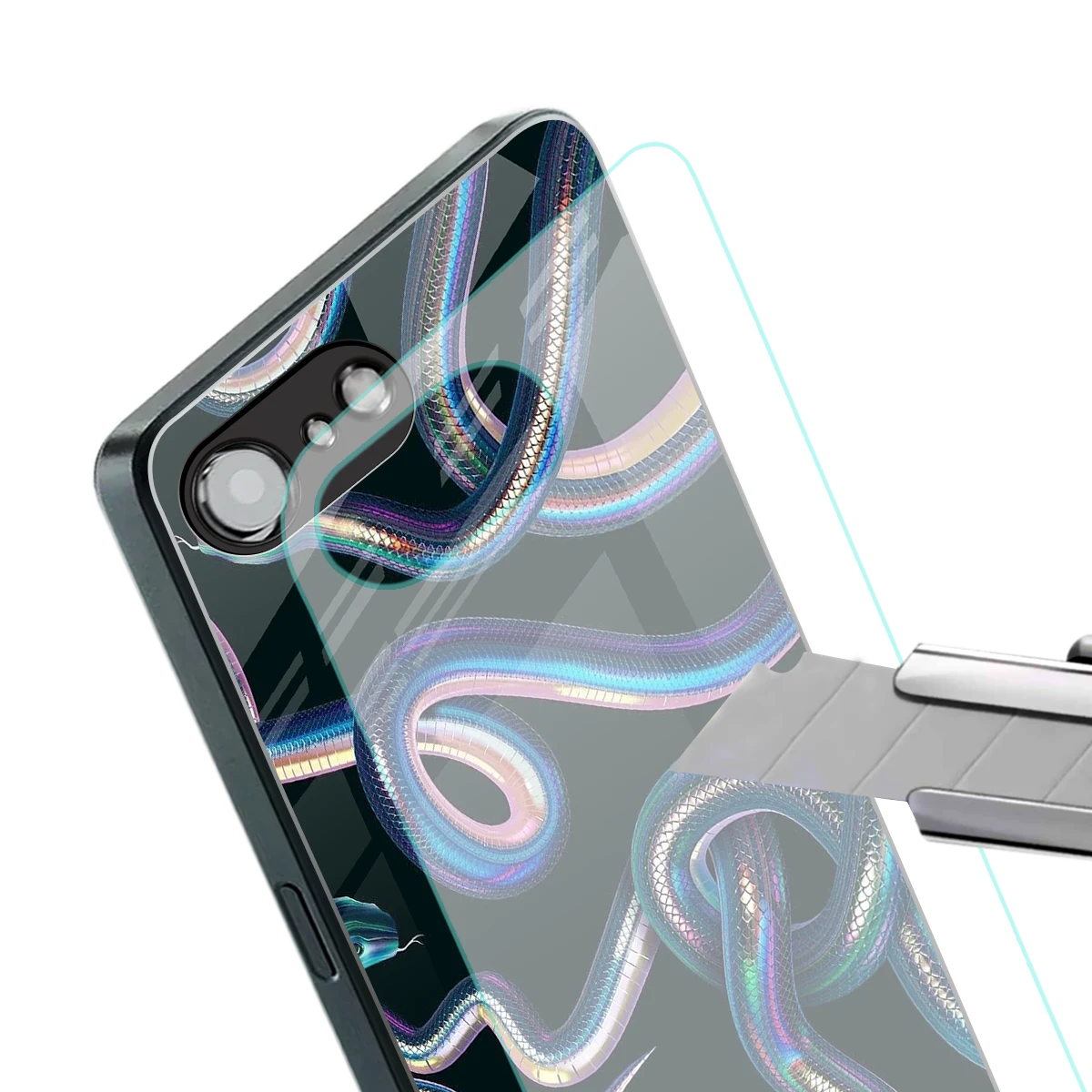 Snakes stylish phone case for iphone 17e | glossy glass and slim fit