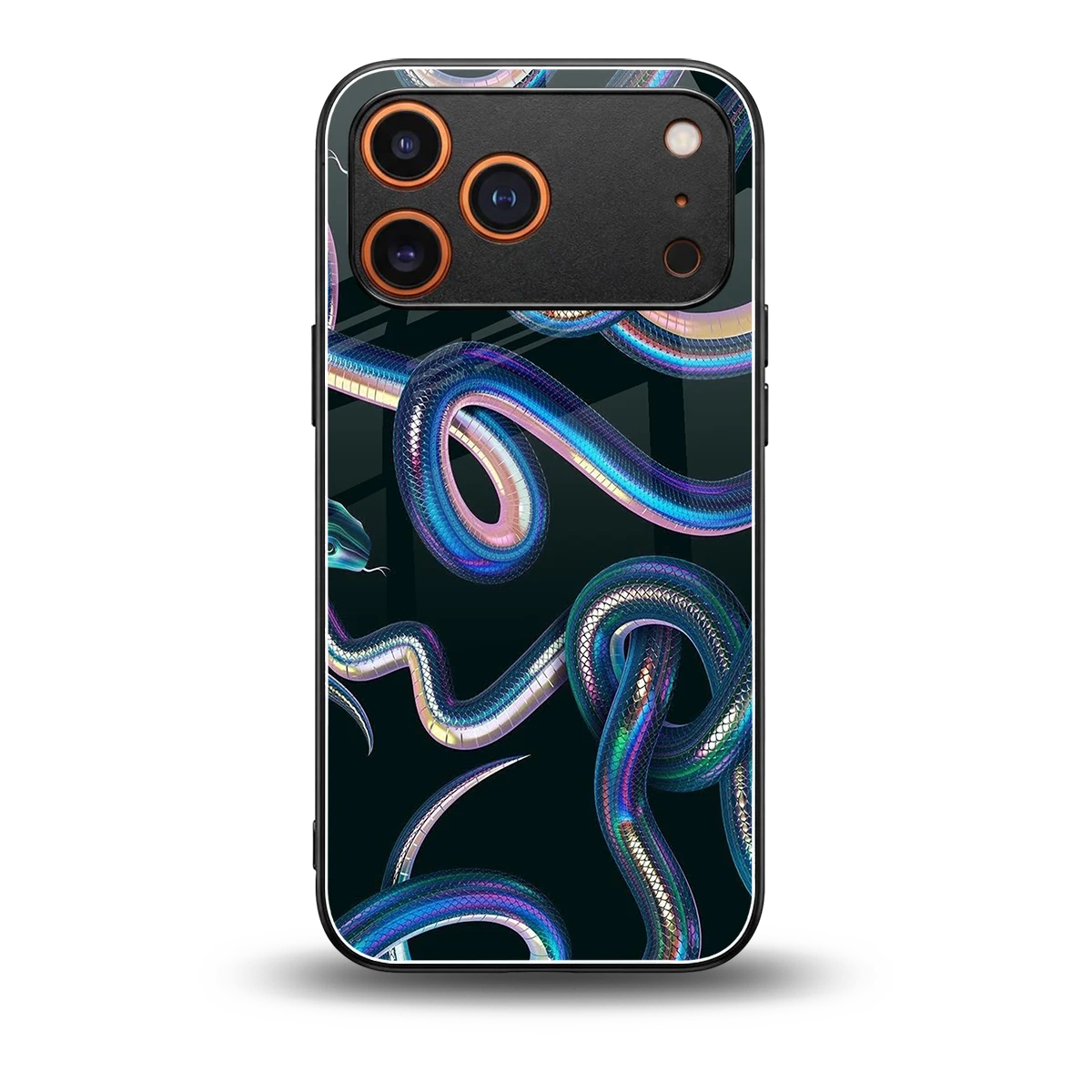 Snakes back phone cover | glass case for iphone 17 pro max