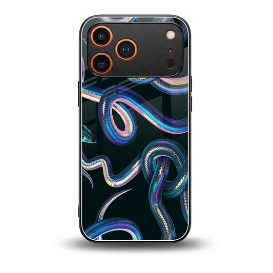 Snakes back phone cover | glass case for iphone 17 pro max