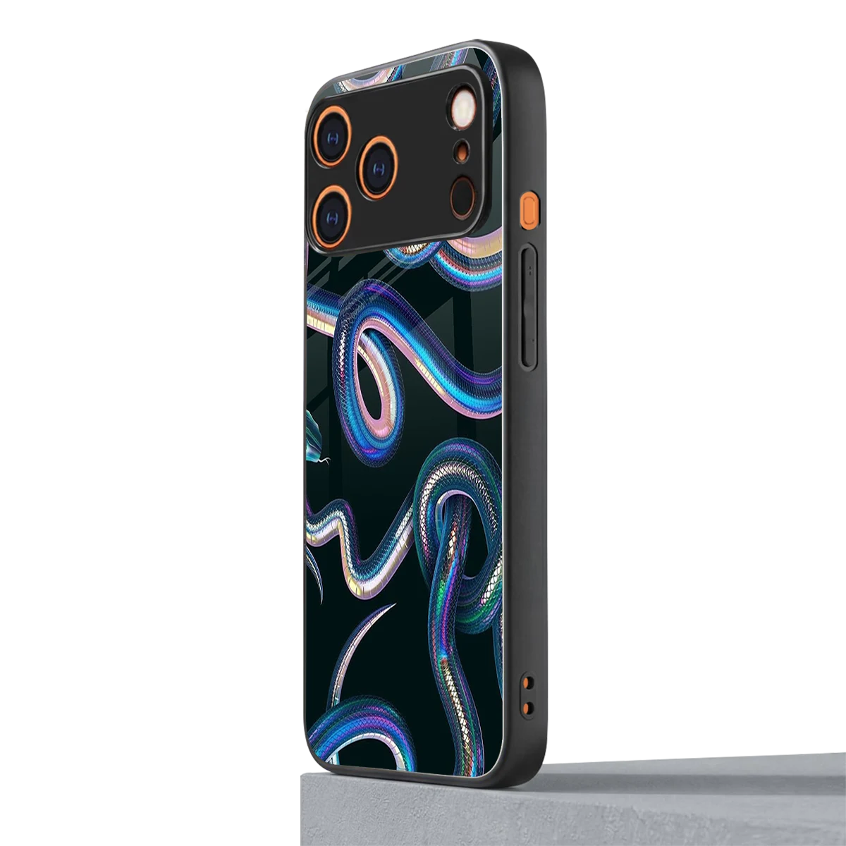 Snakes iphone 17 pro max mobile cover | shockproof glass phone case