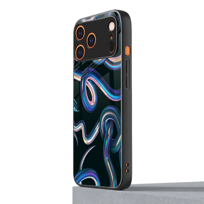 Snakes iphone 17 pro max mobile cover | shockproof glass phone case
