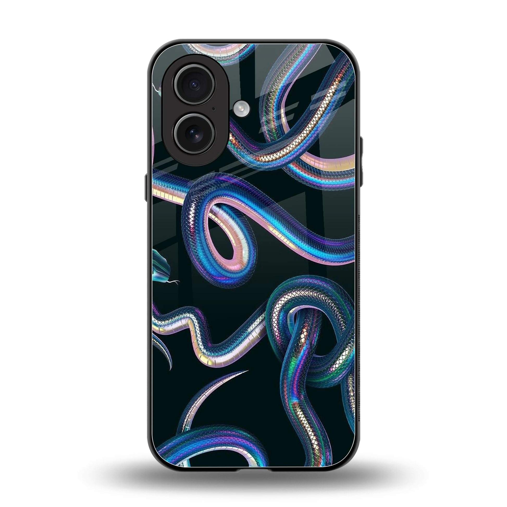 Snakes back phone cover | glass case for iphone 17