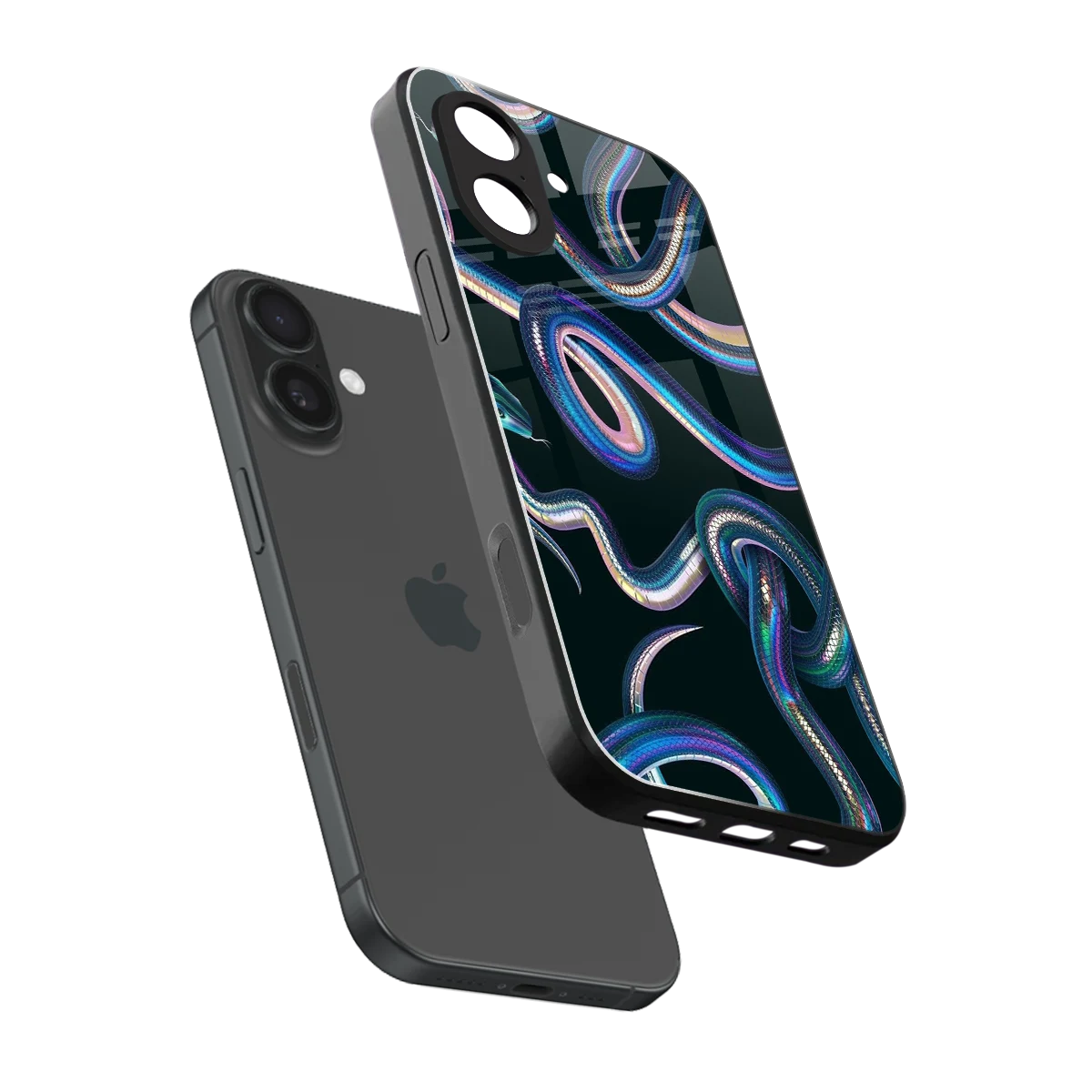 Snakes sleek iphone 17 cover with tempered glass back and TPU edges