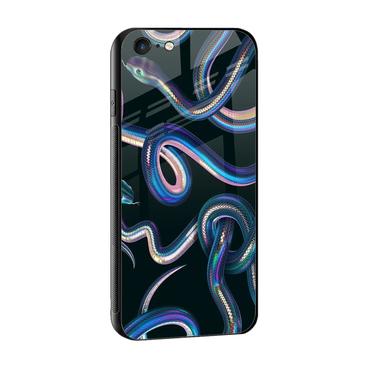Snakes sleek iphone 6 cover with tempered glass back and TPU edges