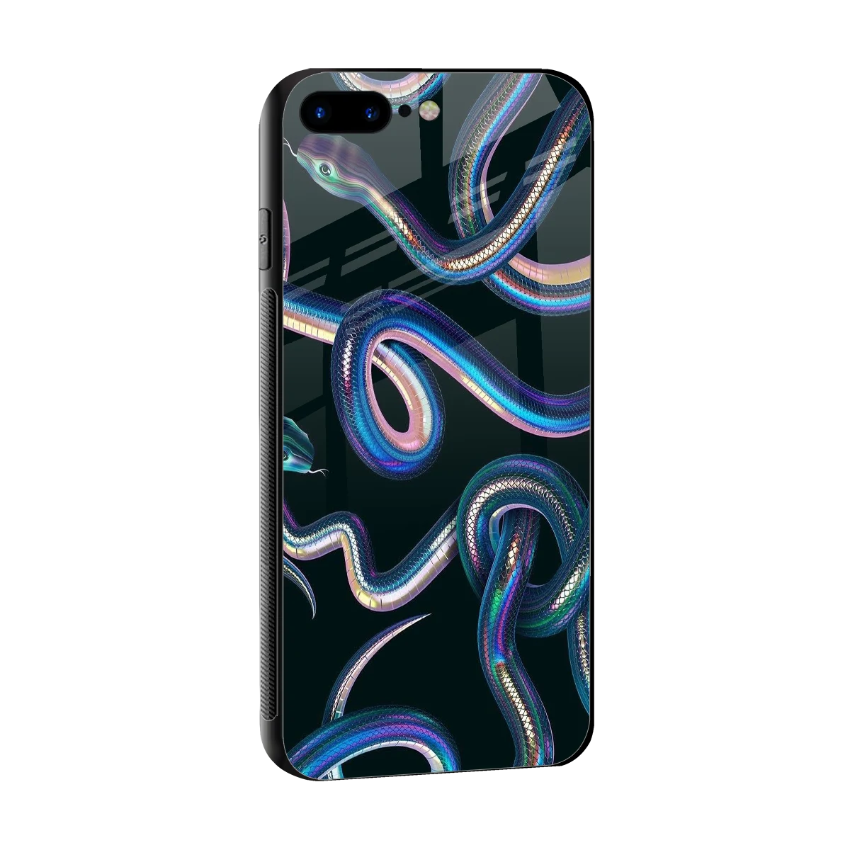 Snakes sleek iphone 8 plus cover with tempered glass back and TPU edges