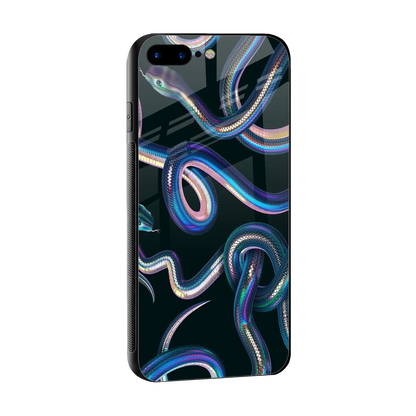 Snakes sleek iphone 8 plus cover with tempered glass back and TPU edges