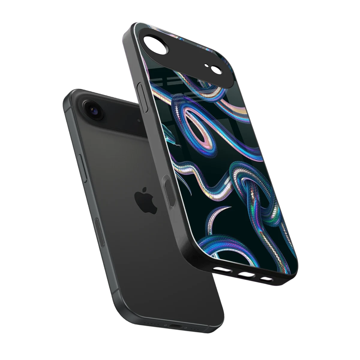 Snakes sleek iphone air cover with tempered glass back and TPU edges