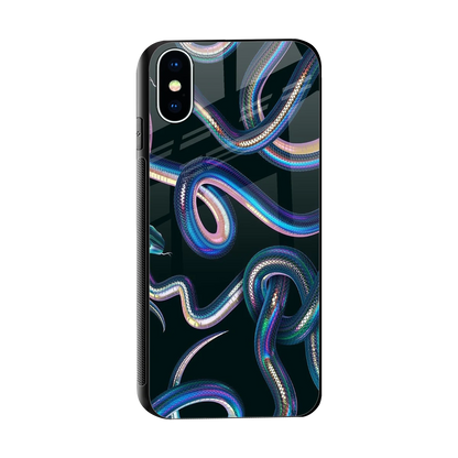Snakes sleek iphone xs cover with tempered glass back and TPU edges