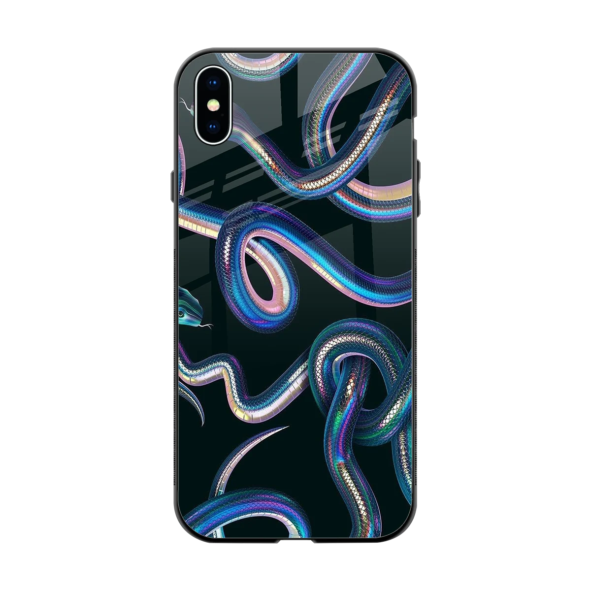 Snakes back phone cover | glass case for iphone xs max