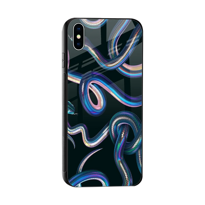 Snakes sleek iphone xs max cover with tempered glass back and TPU edges