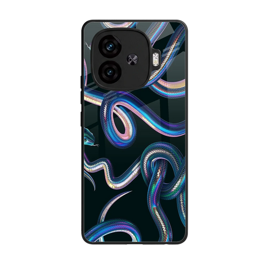 Snakes back phone cover | glass case for iqoo neo 10r 5g