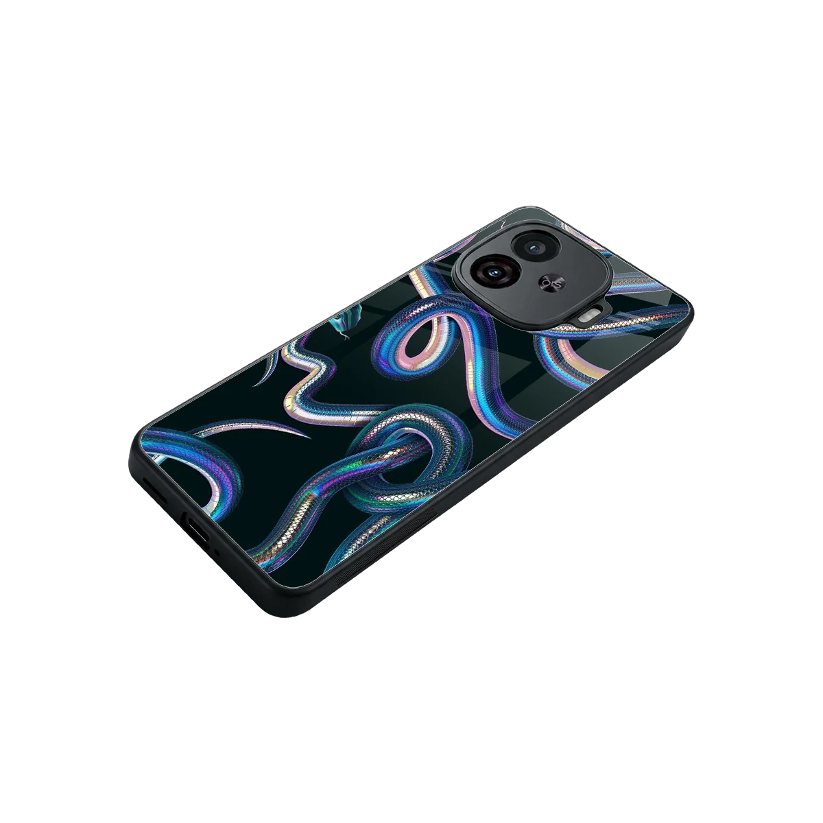 Snakes stylish phone case for iqoo neo 10r 5g | glossy glass and slim fit