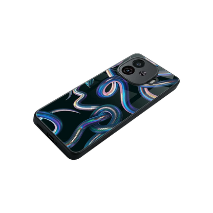Snakes stylish phone case for iqoo neo 10r 5g | glossy glass and slim fit