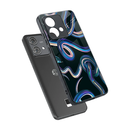 Snakes sleek motorola edge 40 neo 5g cover with tempered glass back and TPU edges