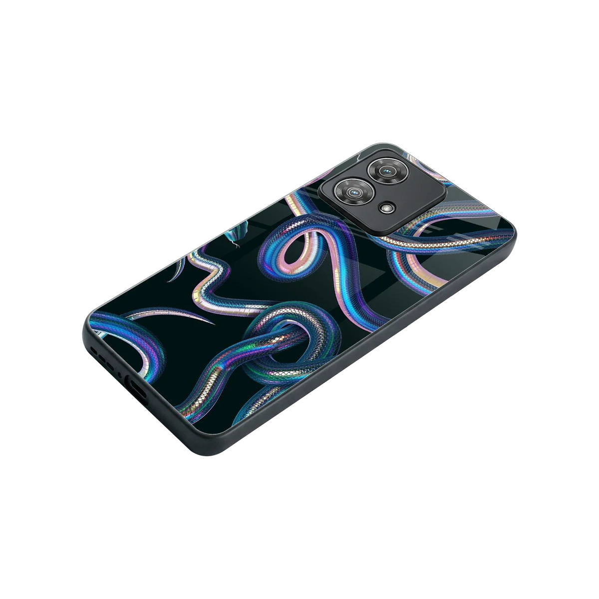 Snakes stylish phone case for motorola edge 40 neo 5g | glossy glass and slim fit