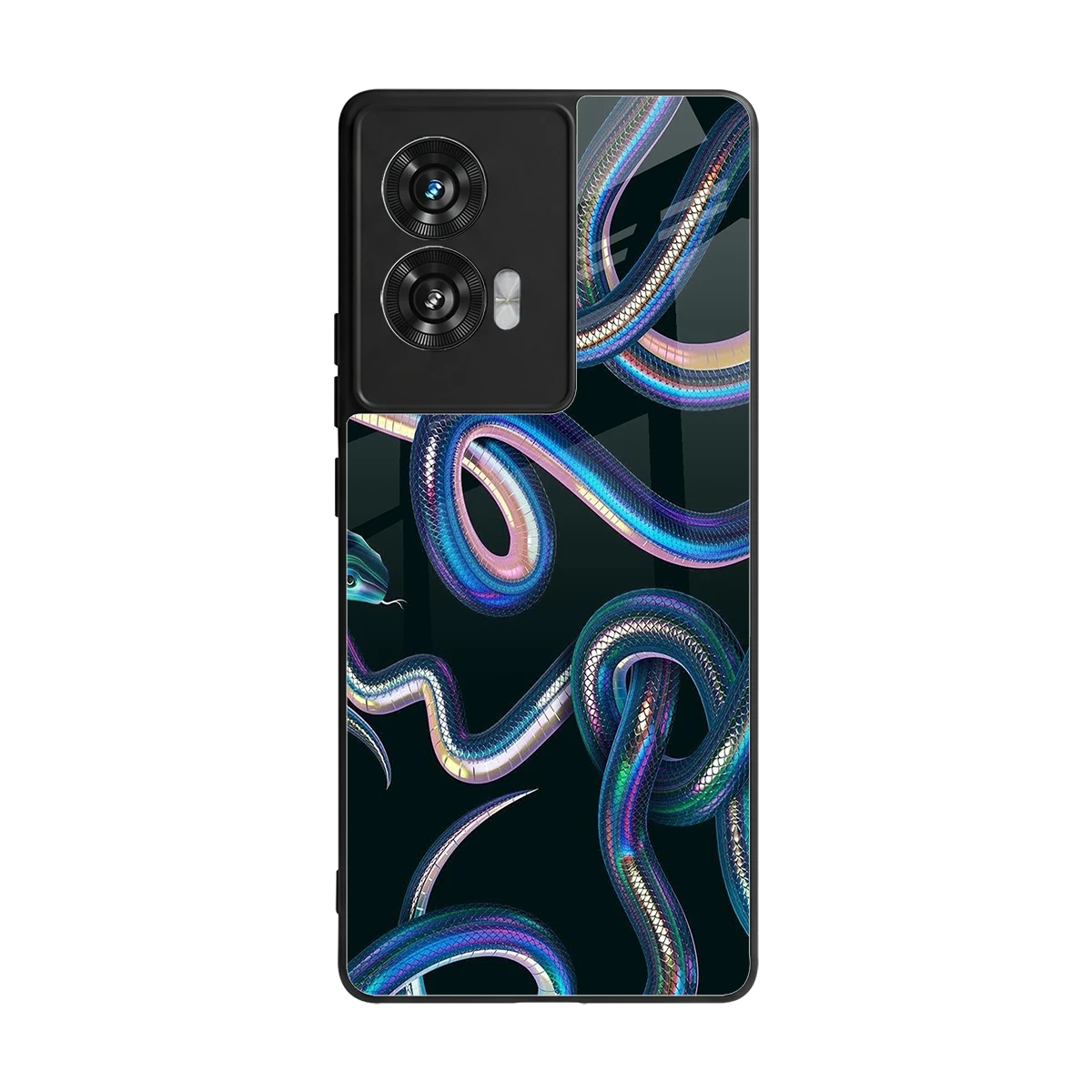Snakes back phone cover | glass case for motorola edge 50 fusion