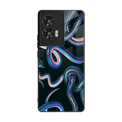 Snakes back phone cover | glass case for motorola edge 50 fusion