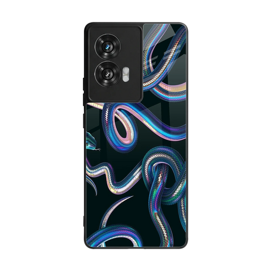 Snakes back phone cover | glass case for motorola edge 50 fusion