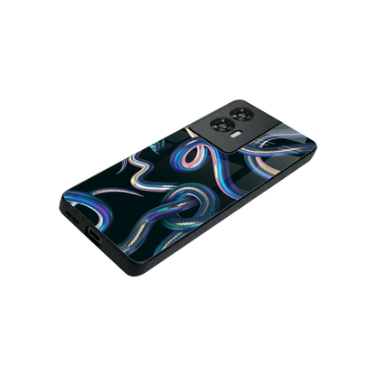 Snakes stylish phone case for motorola edge 50 fusion | glossy glass and slim fit