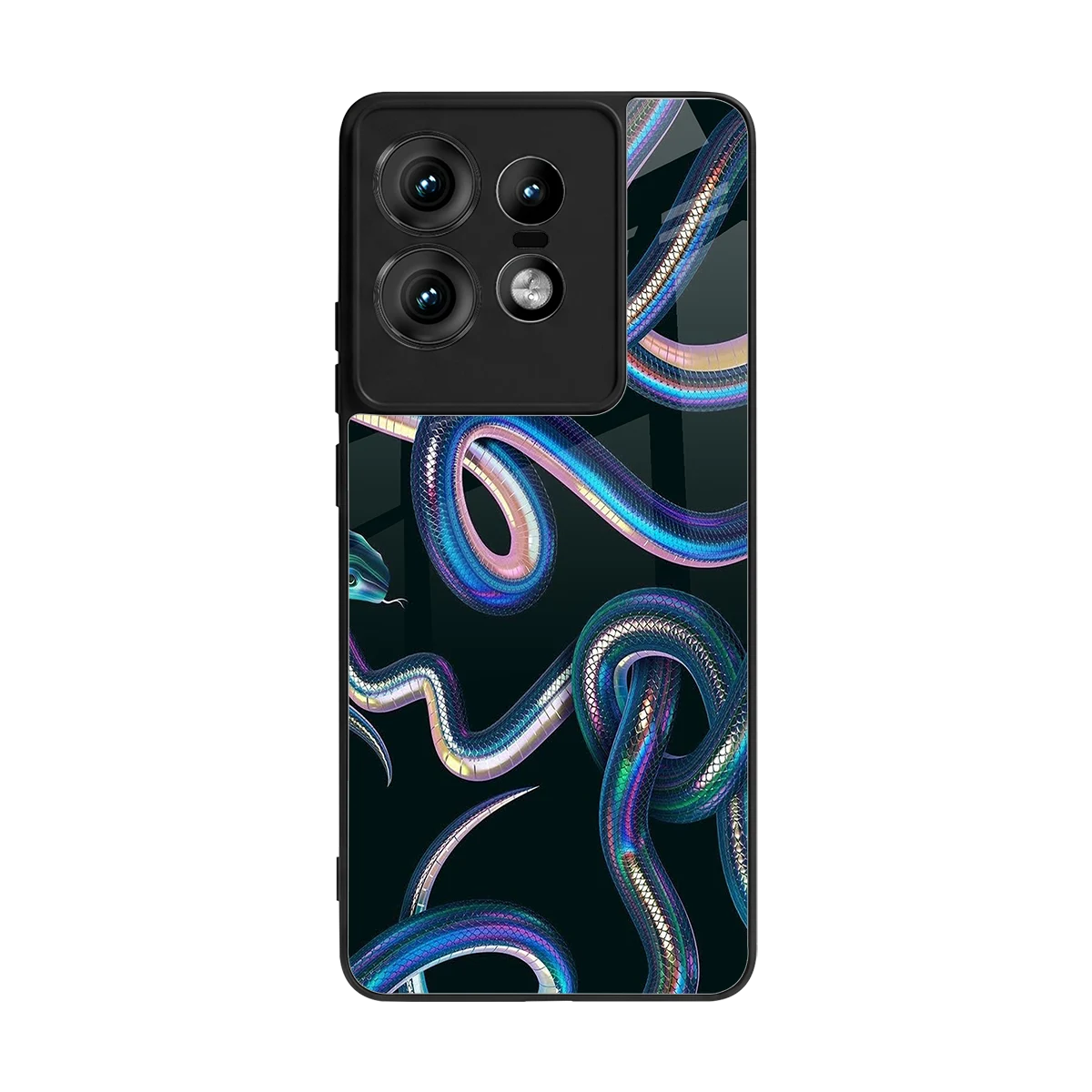 Snakes back phone cover | glass case for motorola edge 50 pro