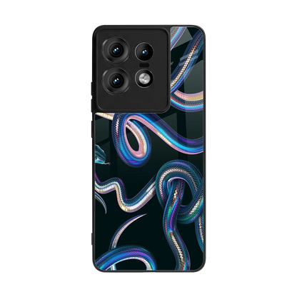 Snakes back phone cover | glass case for motorola edge 50 pro