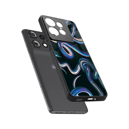 Snakes sleek motorola edge 50 pro cover with tempered glass back and TPU edges