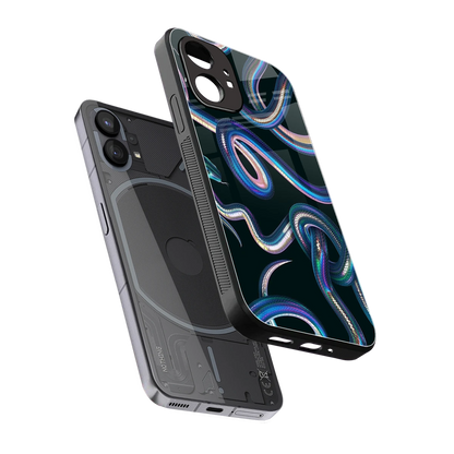 Snakes sleek nothing phone 1 cover with tempered glass back and TPU edges