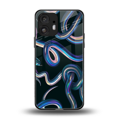 Snakes back phone cover | glass case for nothing phone 2