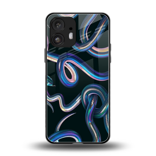 Snakes back phone cover | glass case for nothing phone 2