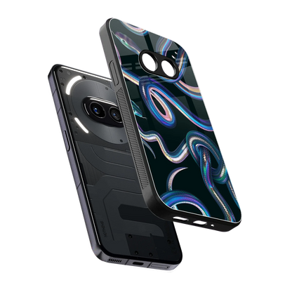 Snakes sleek nothing phone 2a cover with tempered glass back and TPU edges