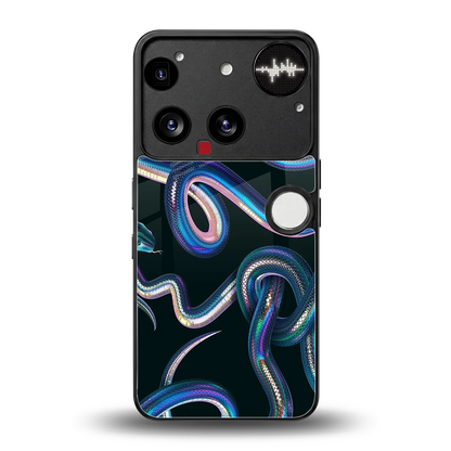 Snakes back phone cover | glass case for nothing phone 3