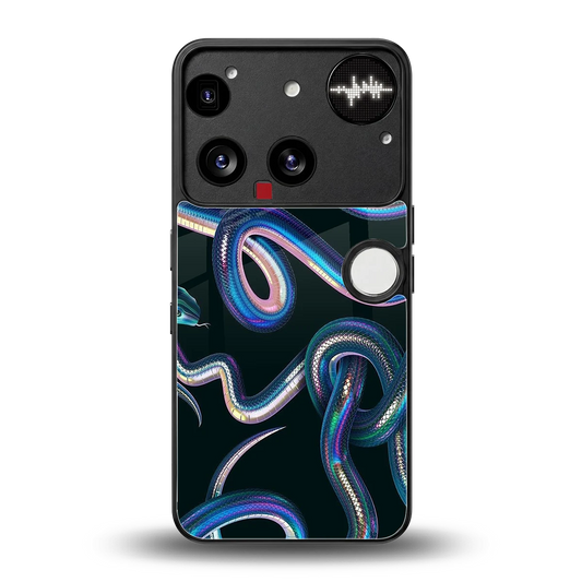 Snakes back phone cover | glass case for nothing phone 3