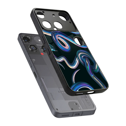 Snakes sleek nothing phone 3 cover with tempered glass back and TPU edges