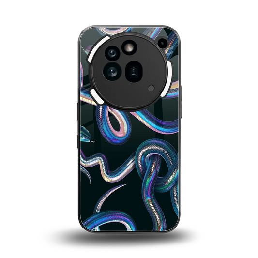 Snakes back phone cover | glass case for nothing phone 3a pro