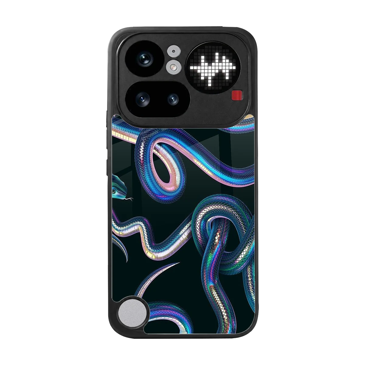 Snakes back phone cover | glass case for nothing phone 4a pro