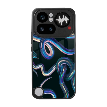 Snakes back phone cover | glass case for nothing phone 4a pro