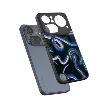 Snakes sleek nothing phone 4a pro cover with tempered glass back and TPU edges