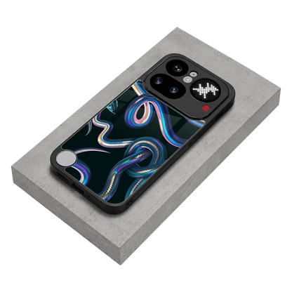 Snakes stylish phone case for nothing phone 4a pro | glossy glass and slim fit