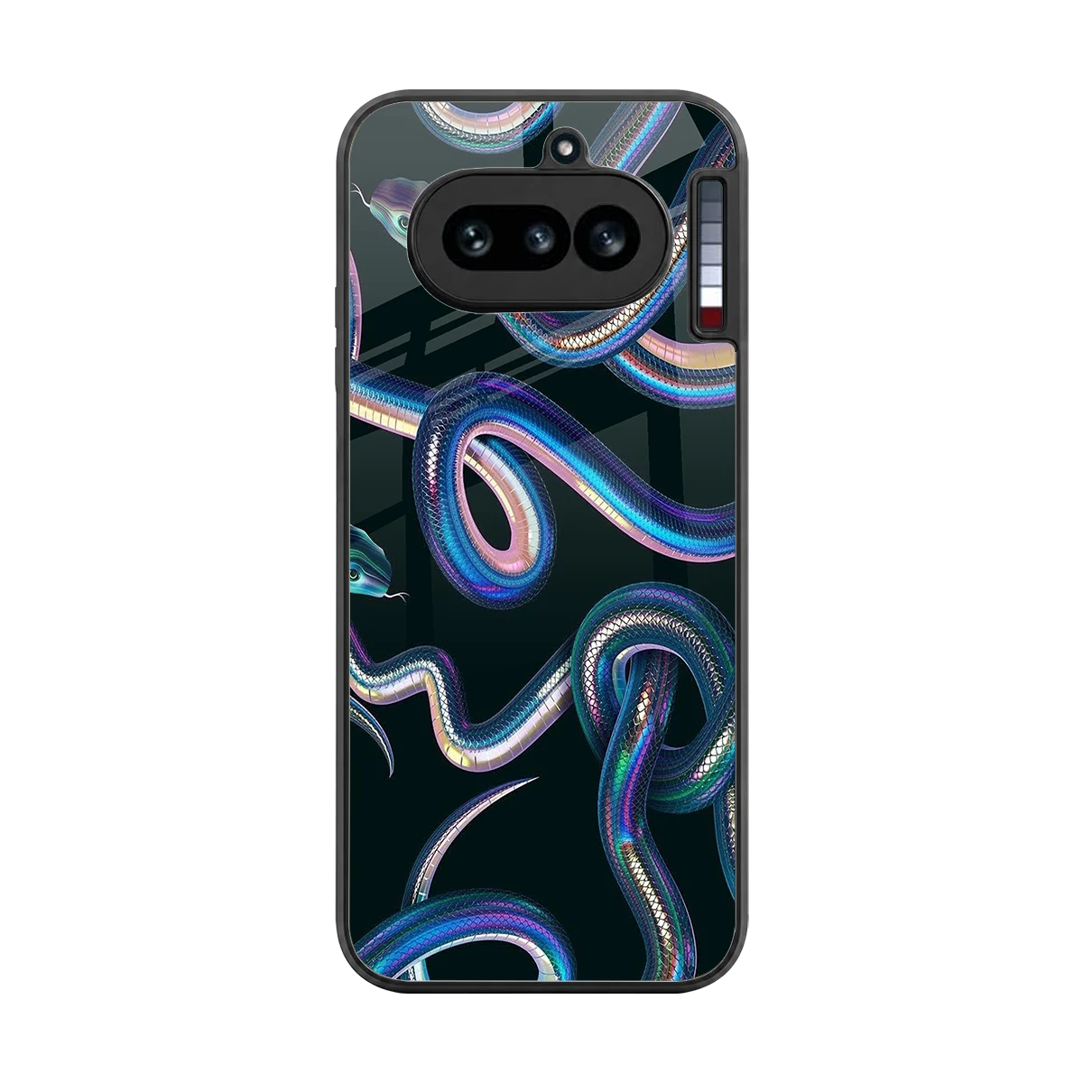 Snakes back phone cover | glass case for nothing phone 4a