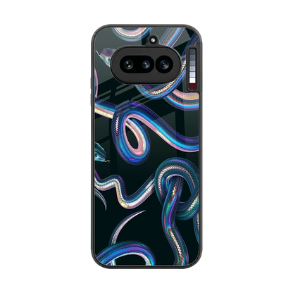 Snakes back phone cover | glass case for nothing phone 4a