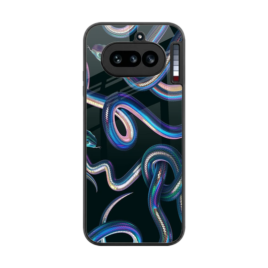 Snakes back phone cover | glass case for nothing phone 4a