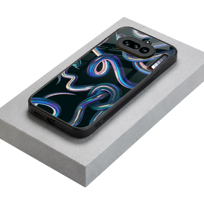 Snakes stylish phone case for nothing phone 4a | glossy glass and slim fit