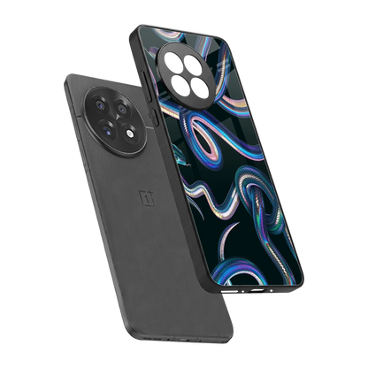 Snakes sleek oneplus 13r cover with tempered glass back and TPU edges