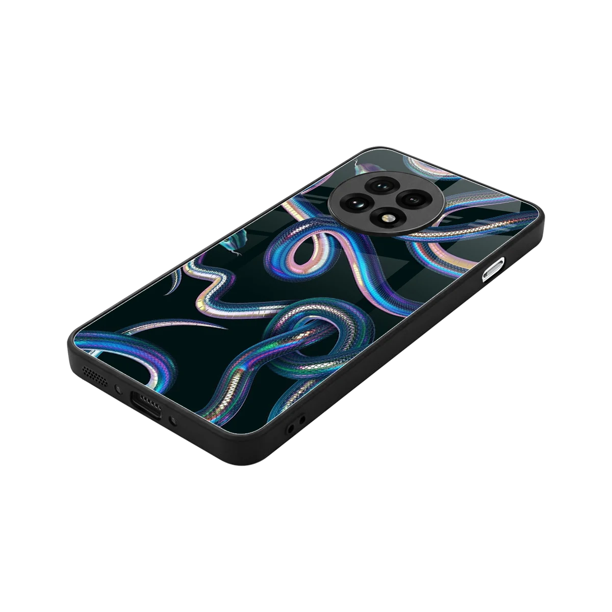Snakes stylish phone case for oneplus 13r | glossy glass and slim fit