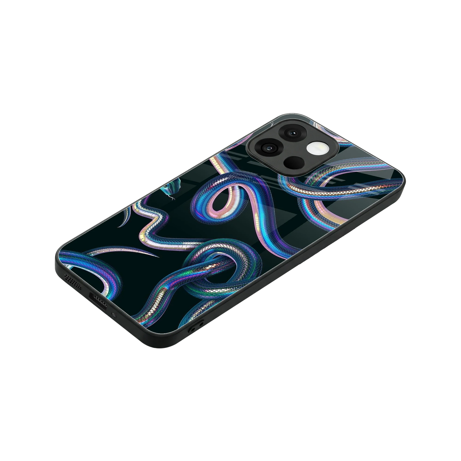 Snakes stylish phone case for oneplus 13s | glossy glass and slim fit