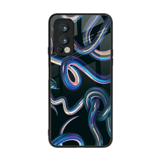 Snakes back phone cover | glass case for oneplus nord 2