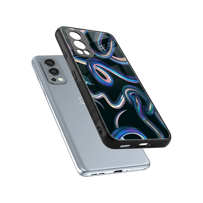 Snakes sleek oneplus nord 2 cover with tempered glass back and TPU edges