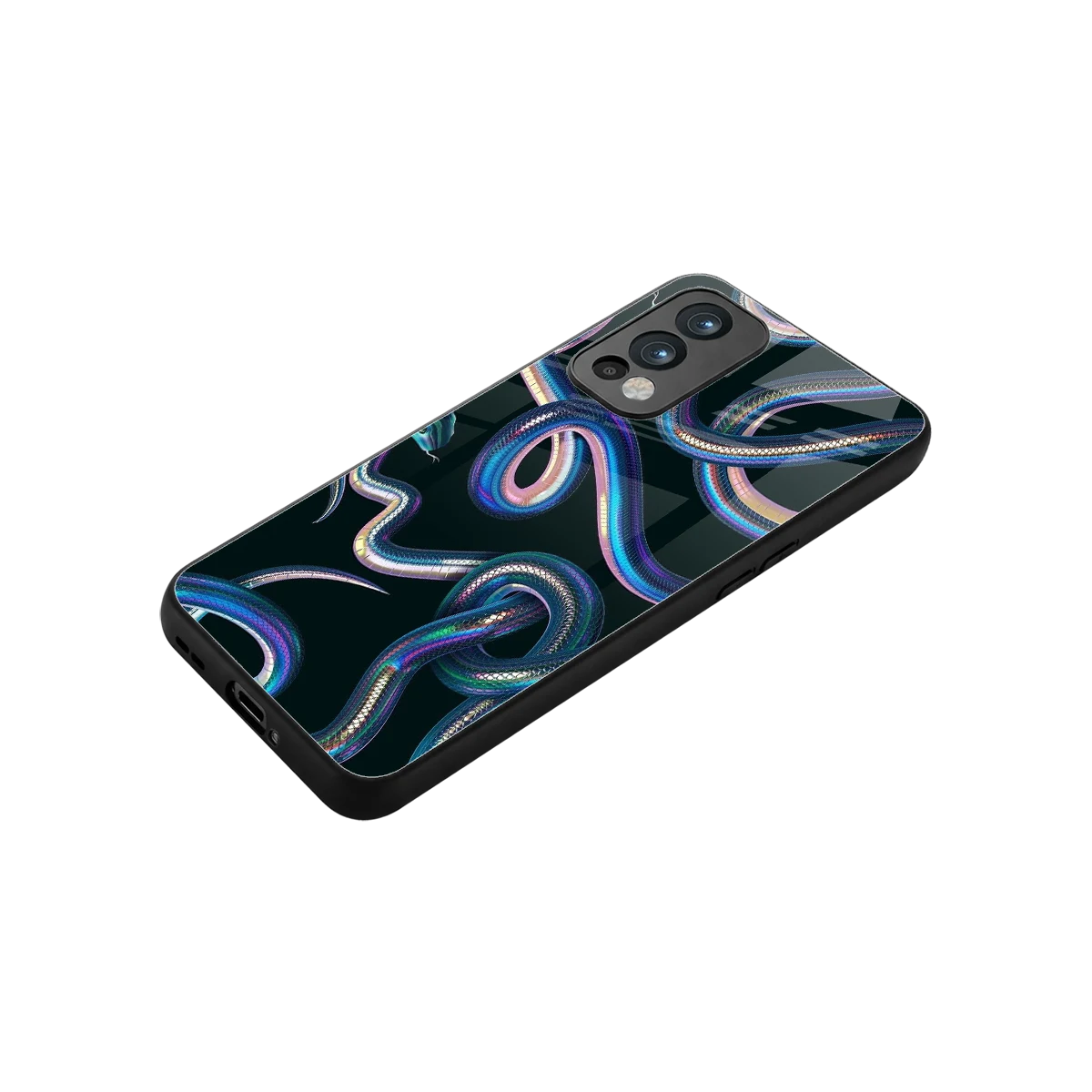 Snakes stylish phone case for oneplus nord 2 | glossy glass and slim fit