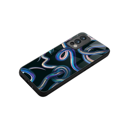 Snakes stylish phone case for oneplus nord 2 | glossy glass and slim fit